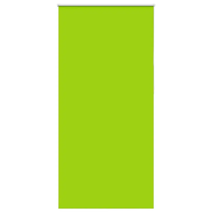vidaXL Estor Enrollable Opaco hojas verde 95x230 cm Tela Ancho 90,7 cm - 1