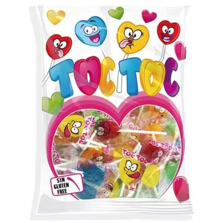 Piruletas Corazon Toc Toc "Sabores y Colores Surtidos" | Formato Bolsa 200 Unidades - 1