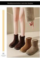 Botas De Tobillo Para Mujer Botines De Invierno Con Tacón Y Peluche Encima De La Rodilla Zapatos De Cuña Para Otoño Y Primavera - details 9