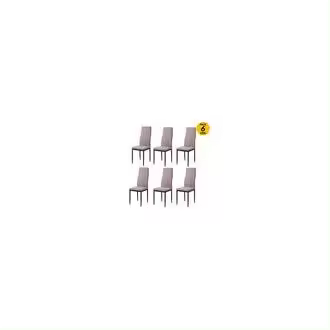 Basik Line Pack de 6 Sillas Yuri Jarama Marengo/negro - Elegante y Sofisticado para Tu Salón - 1