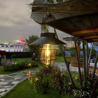 Lámpara De Camping Retro Solar Impermeable Iluminación Nocturna Vintage Portátil Para Exterior Colgante En Tienda Luz LED Para Jardín - details 2