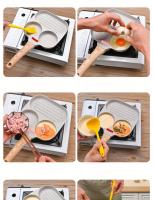 Sartén de Eggs Antiadherente Sartén de Horneado Cuadrado Espátula para Cocinar Cepillo Pequeño Portátil para Camping al Aire Libre - details 15