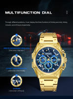 Reloj De Pulsera De Lujo Para Hombres MEGIR De Acero Inoxidable Con Calendario Y Luz Aérea Cronógrafo Resistente Al Agua Reloj De Moda Casual - details 8