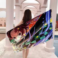 Toalla De Playa Demon Slayer Para Niños Toalla De Baño Personalizada Toalla De Piscina Regalo De Vacaciones Toalla De Picnic Toalla De Fiesta Tamaño 30x60 Cm Material Poliéster/Celulosa Absorbente Y Secado Rápido - details 3