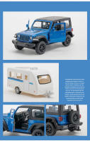 Modelo a Escala 1/36 Land Rover JEEP Wrangler F150 Camión De Remolque De Coche Juguetes De Aleación De Metal Con Puertas Abiertas Set De Caravana Para Niños - details 15