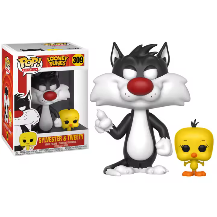 Figura Pop Looney Tunes Sylvester & Tweety-Figura de Vinilo Coleccionable - Idea de Regalo- Mercancia Oficial - Juguetes para Niños y Adultos - Movies Fans - Muñeco para Coleccionistas y Exposición - 1