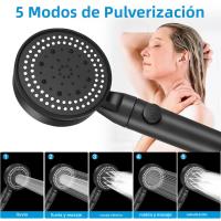 Cabezal De Ducha De Alta Presión Con Tubo De Agua Ahorro De Agua Con Nozzle De Spritz Ajustable De 5 Modos Accionado Con Una Clave Accesorios De Baño - details 2