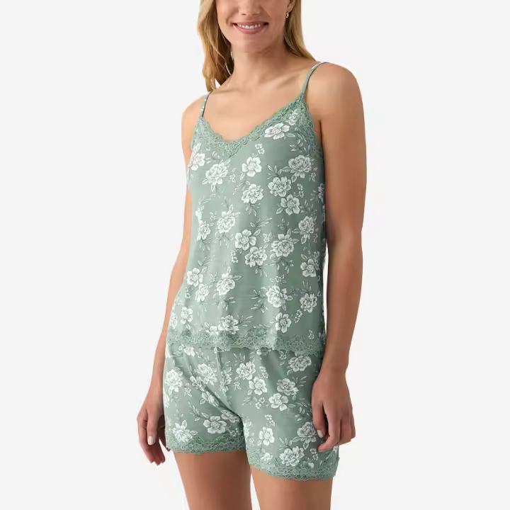 Pijama Promise de tirantes con detalles de encaje y tirantes regulables - 1