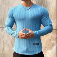 Camiseta Deportiva De Hombre 2024 Nueva Primavera Otoño Secado Rápido Camisa Manga Larga Para Gimnasio Y Correr Tops Ajustados - details 6