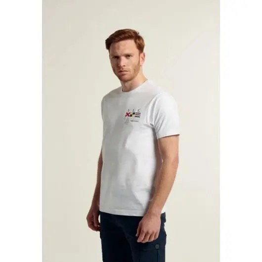 VALECUATRO Camiseta Náutic Blanca 100% Algodón - 1