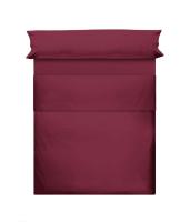 ANGAMA TEXTIL - ❣️​​ Sábanas de Verano 100% Poliéster tacto Suave -Burdeos- Juego de 3 Piezas - Extra Suaves Lisas - Modelo Sprin Collections. Compuesto por sábana bajera ajustable, sábana encimera + una funda de almohada. - details 1