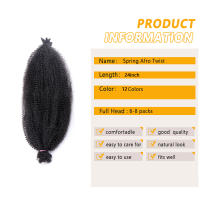 Extensiones De Cabello Crochet Afro Spring Twist Pre-Separadas Marley Para Mujeres Synthetic Braids Cabello Tejido De Afro Twist - details 0
