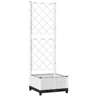 vidaXL Jardinera con enrejado PP 40x40x121,5 cm Color Gris oscuro,  Marrón,  Negro y mas - details 4