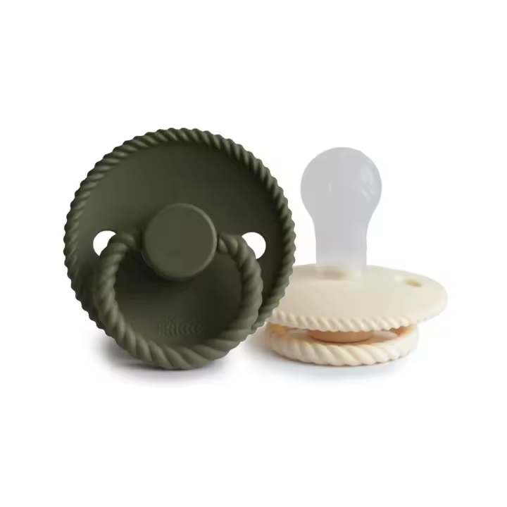 Frigg Chupetes  Silicona Cream/Olive 0m - Diseño Inspirado en Aventuras - 1