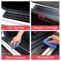 Protector De Puerta De Coche Con Estampado De Fibra De Carbono Bandeja De Umbral Para Logotipo De Mañana Guardabarros Antiscratch - details 7