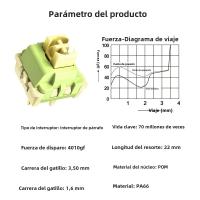 Teclado Mecánico Lubed Silent Lemon V3 Switches Lineal Tactile 5Pin Para DIY Hot Swap Axis Paragraph Accesorios De Teclado - details 2