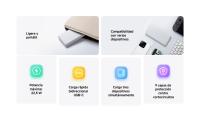 Xiaomi Power Bank 10000mAh 22W Lite - Batería portátil ligera con carga rápida 22.5W, 3 puertos y apta para llevar en avión - details 1