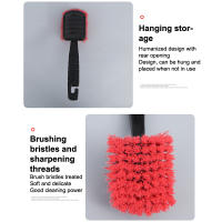Cepillo De Limpieza Para Ruedas De Coche Con Cerda Roja Y Mango Negro Herramienta Para Lavar Automóviles Y Motocicletas - details 10