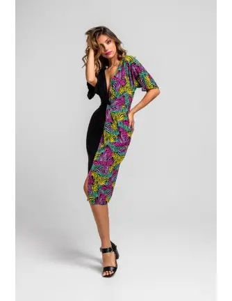 Vestido Lolina drapeado midi Atípica - 1