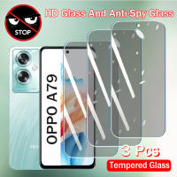 3Pcs Vidrio Templado De Privacidad Para OPPO A79 A98 A18 A58 A38 A78 A57 A56 A77 A96 A36 A76 A97 Protector De Pantalla Anti-vista Protectora HD Resistente a Arañazos Y Salpicaduras - details 0