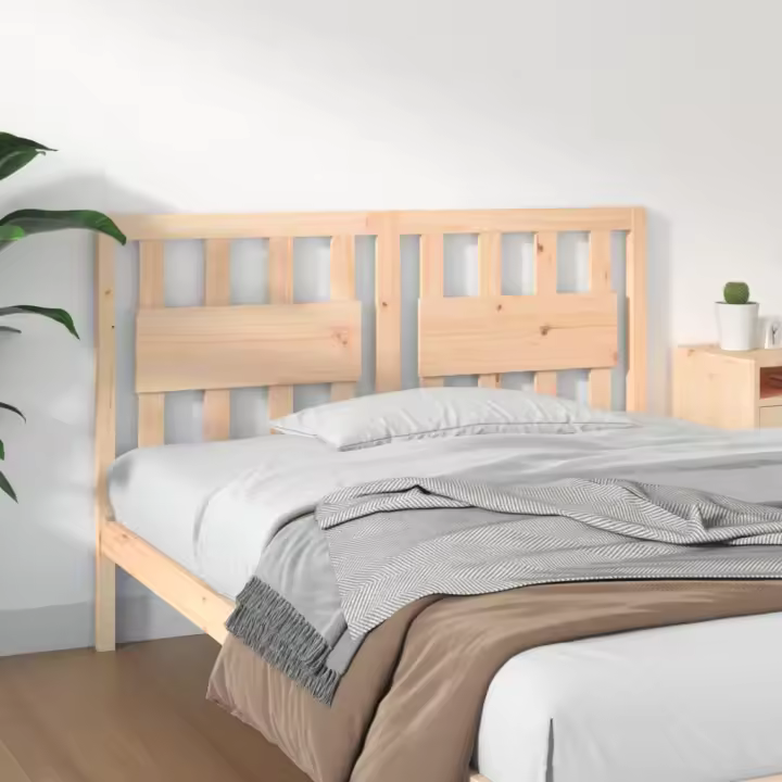 Cabecero de cama madera maciza de pino 125,5x4x100 cm - 1