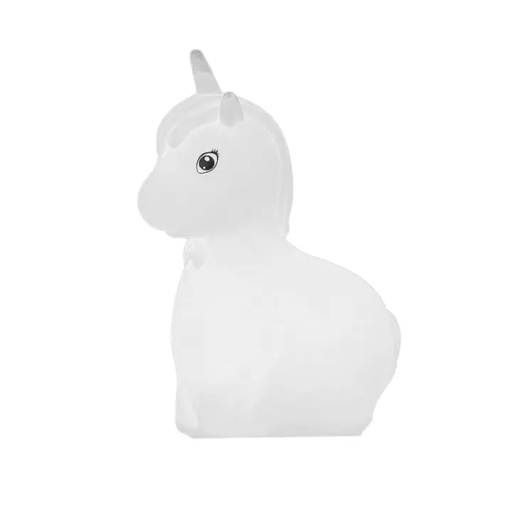 Unicornio Luz Nocturna Infantil, 7 Colores Lampara Bebe Noche, Silicona Luz Bebe Nocturna, Capacidad de la bateria1200mAh, Luz Quitamiedos Infantil Luz, Unicornios para Niñas, Conexion USB - 1