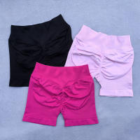 Shorts De Gimnasio Para Mujer Fitness Deportivos Shorts De Bicicleta 4.5" Banda Ribbed Baño Yoga Shorts De Trabucajo Sin Costuras Leggings - details 8