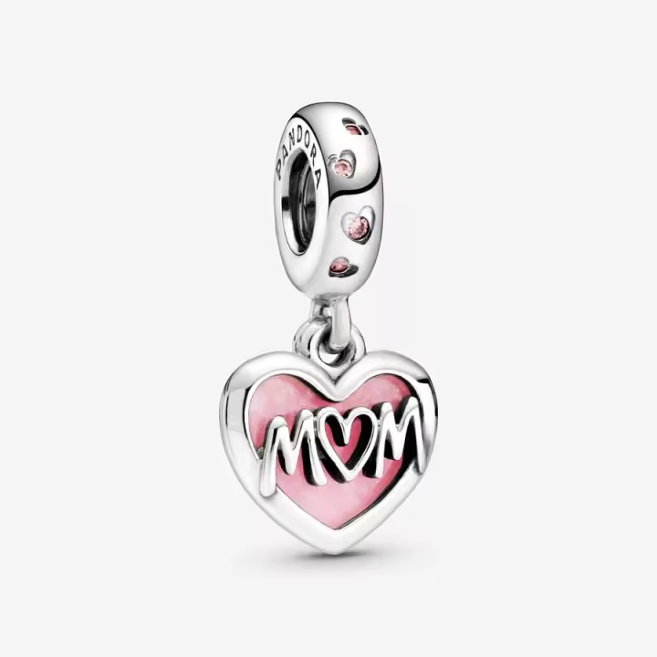 Pandora Charm Colgante Mujer Plata de Ley Corazón Madre Mum 798887C01 - 1