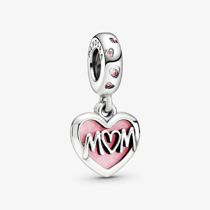 Pandora Charm Colgante Mujer Plata de Ley Corazón Madre Mum 798887C01 - 1