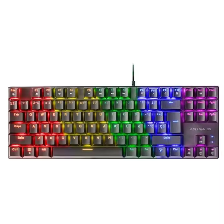 Teclado Mecánico Mars Gaming MK80 Black con Iluminación FRGB - 1