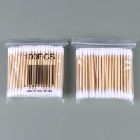 100PCS Limpieza De Nariz Y Oídos Con Palitos De Algodón Doble Final Para Mujeres Herramienta De Limpieza De Maquillaje Pack De 100 - details 2