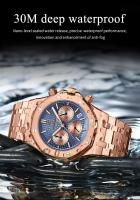 Reloj De Pulsera De Lujo Para Hombre POEDAGAR Acero Inoxidable Resistente Al Agua Con Fecha Y Cronógrafo Luminoso Moda Casual - details 13