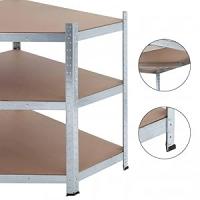 Estantería Modular Esquinera, Acero y MDF Antihumedad, Hogar, Trastero, Garaje, 5 Baldas Ajustables, Carga Máx. 875Kg, 80x40x56x180cm (Largo x Ancho x Frontal x Alto) - details 4