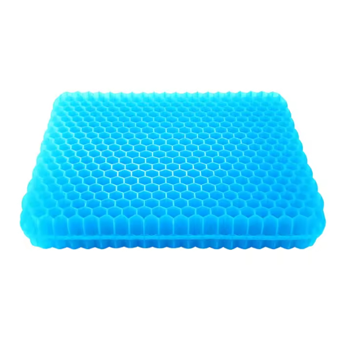 Almohada De Asiento De Coche Con Gel De Enfriamiento 3D Honeycomb Almohada De Silla De Oficina Y Hogar Transpirable Y Fresca De Seda Hielo Accesorios De Coche - 1