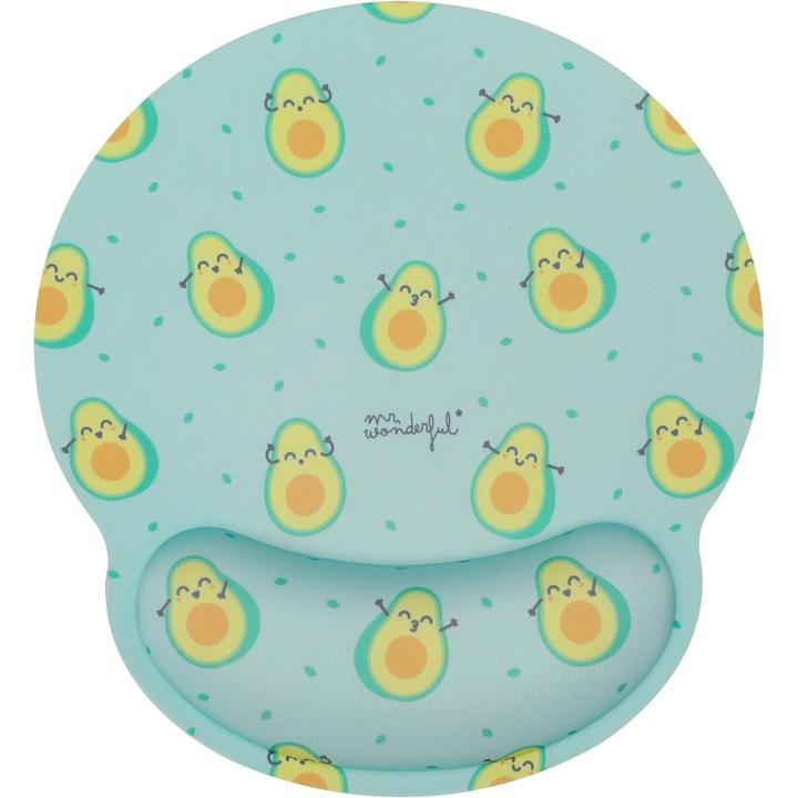 WONDEE - MR WONDERFUL Alfombrilla Ratón Reposamuñecas Gel Ergonómica con Diseño de Aguacate - Exclusividad y Alegría en tu Escritorio y Oficina - Mr Wonderful Regalos Originales para Niñas, Adolescentes y Mujeres