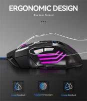 Ratón De Juego X8 Mecánico Con Cable 7 Botones Ergonómico RGB Retroiluminado USB 800/1200/1600/3200 Dpi Con Botón De Ajuste De DPI - details 4