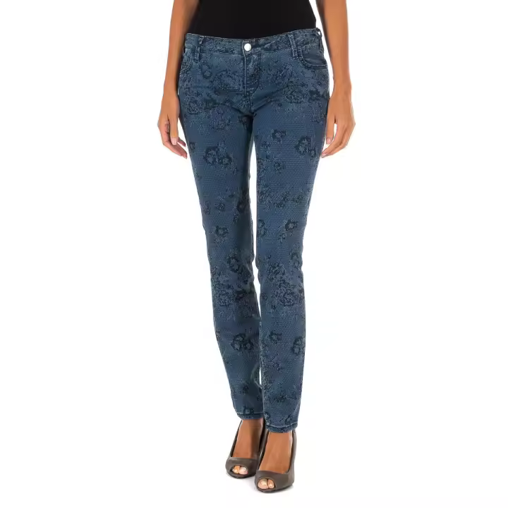 MET-Pantalon Tejano Largo estampado y elástico 10DB50210 para Mujer - 1