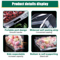 5Pcs Contenedor De Alimentos De Silicona Hermeticamente Sellado Reutilizable Con Soporte Portátil Saco De Cierre Para Frescar - details 3