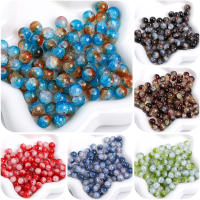 Alrededor De 20 Piezas De Cuentas Redondas De Vidrio Para DIY Joyería Combinación Doble De Flores Fragmentadas Hechas a Mano - details 5