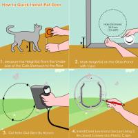 Puerta Para Gatos Con Cerradura De 4 Maneras Pequeña Puerta Para Perros Y Puppies Agujero De Acceso Material De Madera - details 7