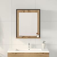 Espejo de baño vidaXL Roble Artesanal 50x12x60 cm Madera elaborada - details 3
