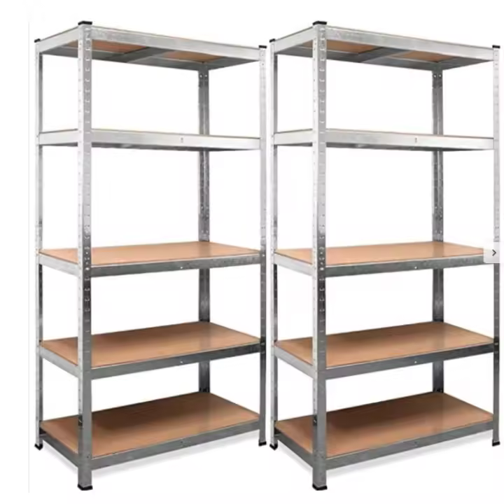PACK DE  ESTANTERIAS ELECSAN METÁLICA DE ALMACENAJE 5 BALDAS 180X90X40CM METAL GALVANIZADO - 1