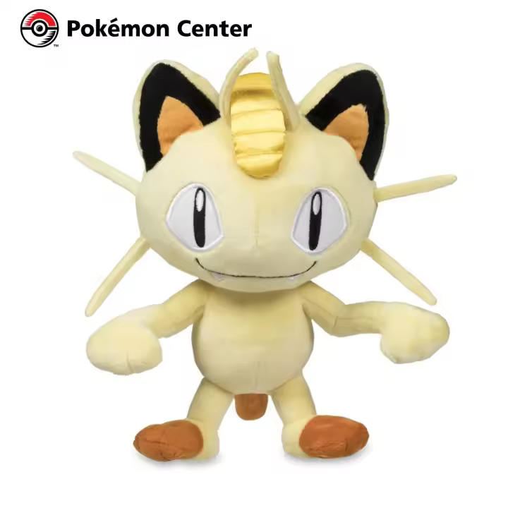 Peluche 16cm - Meowth - Pokemon Center - Cartas Pokemon Originales Tcg - 1
