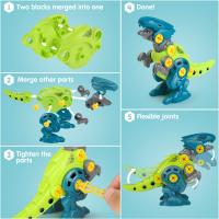 Juego de Construcción de Dinosaurios para Niños con Taladro Eléctrico - Juguete Educativo de Montaje Desmontable - Incluye Caja de Almacenamiento - Ideal para Regalo - details 1