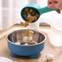 Tazón De Mascota De Acero Inoxidable Antideslizante Con Cuatro Pies Color Sólido Fácil De Limpia Para Uso Interior Y Exterior Para Perros Y Gatos - details 4