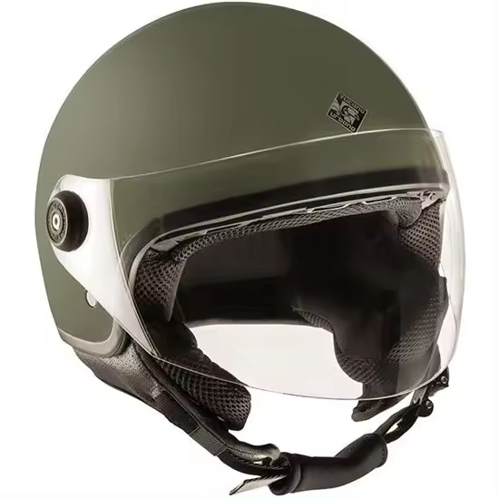 TUCANO EL JETTIN VERDE AIRBONE MATE CON PANTALLA casco jet - 1