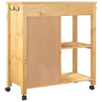 vidaXL Carrito de cocina MONZA madera maciza de pino 84x40x90 cm Marrón - details 5