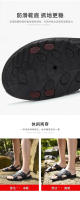 Sandalias De Verano Para Hombre Mocasines Casuales Con Tobillera Antideslizantes Abiertas Para Playa Y Exterior Material Superior De Cuero Artificial Suela De Goma - details 5