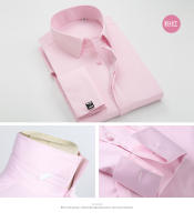 Camisa De Manga Larga Para Hombre Con Botones Franceses Sensación De Lujo Fibra De Bambú Suave Sin Planchar Formal Para Boda - details 17
