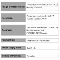 Termómetro Y Higrómetro Digital Grande LCD Medidor De Temperatura Y Humedad Para Interior Estación Meteorológica Con Sensor - details 8